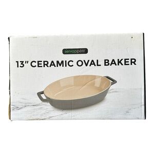 Servappetit 13" Ceramic‎ Oval Baker NIB